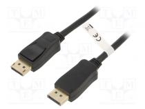 Kabel  DisplayPort 1.2,HDCP 2.2  schwarz