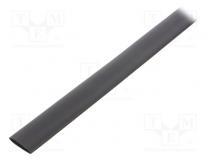 Schrumpfschlauch  kleberfrei  2  1  9,5mm  schwarz  Polyolefin