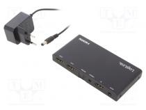 Verteiler  HDCP 2.2,HDMI 2.0  schwarz  Eing,  HDMI Buchse
