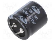 Kondensator  elektrolytisch  SNAP-IN  470uF  250VDC  Ø30x30mm