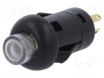 Schalter  Druck  Pos  2  SPST-NO  0,1A/30VDC  OFF-(ON)  Bel  LED