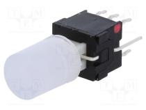Переключатель  кнопочный  Пол  2  DPDT  0,1A/30ВDC  ON-(ON)  THT