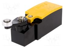 Endschalter  R 27 mm Hebel, Kunststoffrolle Ø 14 mm  NO + NC