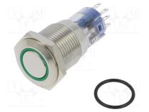 Переключатель  антивандальный  DPDT  3A/250ВAC  IP67  ON-(ON)