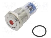 Переключатель  антивандальный  DPDT  3A/250ВAC  IP67  ON-(ON)