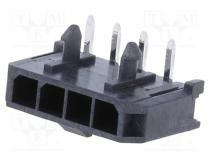 Socket  wire-board  male  Micro-Fit 3.0  3mm  PIN  4  THT  5A  tinned