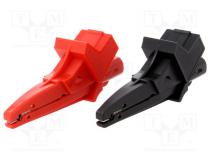 Krokodilklemme  20A  scharz und rot  Ber.Halt  max.20mm  1kV