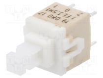 Schalter  für Tastatur  Pos  2  DPST  0,1A/32VDC  weiss  Fehlen  THT