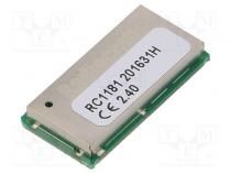 Модуль  RF  UART  -110дБм  2÷3,6ВDC  10дБм  SMD  100кбит/с  37/24мА