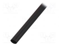Schrumpfschlauch  dünnwandig,mit Kleber  4  1  8mm  L  1m  schwarz