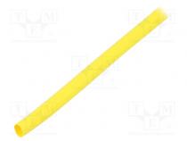 Schrumpfschlauch  kleberfrei,elastisch  2  1  6,4mm  L  10m  gelb