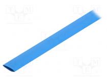 Schrumpfschlauch  kleberfrei  3  1  18mm  L  1,2m  blau  Polyolefin