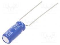 Kondensator  elektrolytisch  THT  47uF  35VDC  Ø5x11mm  ±20%  2000h