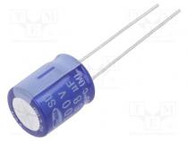 Kondensator  elektrolytisch  THT  68uF  100VDC  Ø10x12,5mm  ±20%