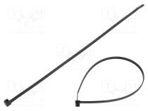 Cable tie  L  300mm  W  4.6mm  polyamide  225N  black  Ømax  80mm
