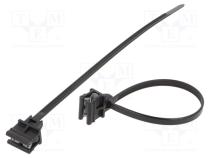 Kabelbinder  mit Kantenbefestigung  L  160mm  W  4,6mm  schwarz
