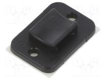 Halter  selbstklebend  Polyamid  UL94V-2  schwarz  L  20mm  B  14mm