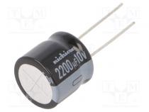 Kondensator  elektrolytisch  THT  2200uF  10VDC  Ø16x15mm  ±20%
