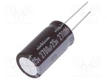 Kondensator  elektrolytisch  low ESR  THT  2700uF  25VDC  ±20%
