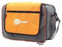 Beutel  orange,grau  Stoff