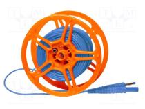 Messleitung  Bananenstecker 4mm,beiderseitig  L  25m  blau