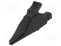 Krokodilklemme  32A  1kVDC  schwarz  Ber.Halt  max.30mm