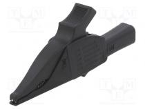 Krokodilklemme  19A  schwarz  Ber.Halt  max.39,5mm