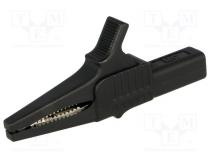 Krokodilklemme  32A  1kVDC  schwarz  Ber.Halt  max.20mm