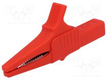 Krokodilklemme  32A  1kVDC  rot  Ber.Halt  max.20mm