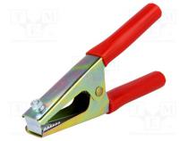 Krokodilklemme  350A  Ber.Halt  max.45mm  L. ges  190mm  rot