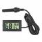 Digitales LCD Thermometer und Hygrometer mit externer Sonde, schwarz