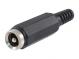 Koaxialer Stromstecker auf Kabel 5,5 / 2,5 mm Stecker.