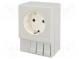Stecker vom Typ F  250VAC  16A  IP20  DIN  92x62x48mm