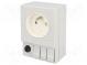 Stecker vom Typ E  250VAC  6,3A  IP20  DIN  92x62x48mm