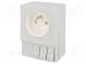 Stecker vom Typ E  250VAC  16A  IP20  DIN  92x62x48mm