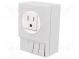 Stecker vom Typ USA  125VAC  15A  IP20  DIN  92x62x48mm