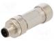 Stecker  M12  PIN  4  männlich  Code D-Ethernet  für Leitungen