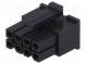 Plug  wire-board  female  Minitek® Pwr 3.0  3mm  PIN  8  for cable