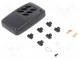 Gehäuse  für Fernbedienung  X 44mm  Y 74mm  Z 18mm  ABS  schwarz