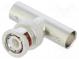 T-Kupplung  BNC-Stecker,BNC-Buchse x2  50Ω  delrin (POM)