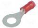 Ringkabelschuh  M6  Ø  6,35mm  0,26÷1,65mm2  Klemmverbindung  rot