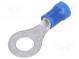 Ringkabelschuh  M6  Ø  6,35mm  1,04÷2,62mm2  Klemmverbindung  blau