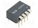 Schalter  DIP-SWITCH  ON-OFF  0,1A/24VDC  Pos  2  -30÷85°C  THT  ADP