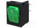 ROCKER  DPST  Pos  2  OFF-ON  20A/250VAC  grün  IP40  100mΩ  -20÷85°C