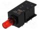 Schalter  Druck  Pos  2  DPDT  0,5A/60VAC  0,5A/60VDC  OFF-ON  rot