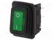 ROCKER  DPST  Pos  2  OFF-ON  20A/250VAC  grün  Leuchtmittel 230V