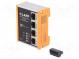 Switch Ethernet  Verwaltet  Portanzahl  4  18÷30VDC  DIN  RJ45