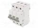 Überstromschalter  230/400VAC  lNenn  10A  Pole  3  DIN  Charakt  C