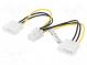 Kabel  Versorgung  Molex männlich x2,PCI-E 6pin weiblich  0,15m
