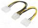 Kabel  Versorgung  Molex männlich x2,PCI-E 8pin weiblich  0,15m